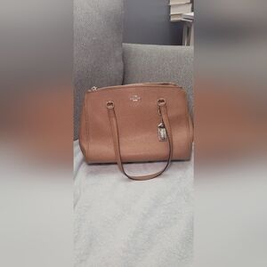 Coach Stanton Carryall in Crossgrain Leather Silver Saddle